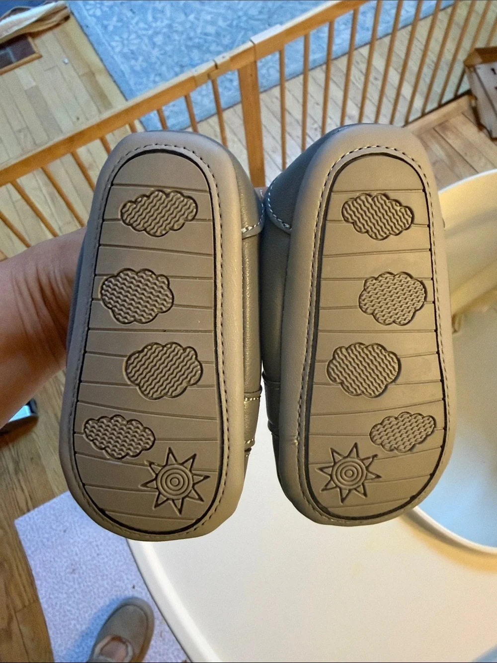 Classic Gray Baby Walker Lace-Up Shoes